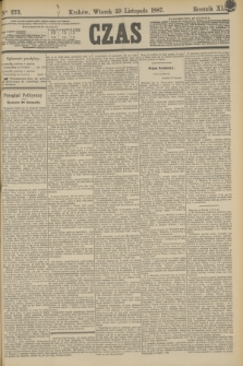 Czas. R.40, Ner 273 (29 listopada 1887)