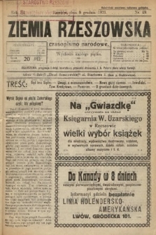 Ziemia Rzeszowska : czasopismo narodowe. 1921, nr 49