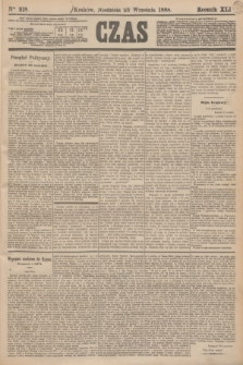Czas. R.41, Ner 218 (23 września 1888)