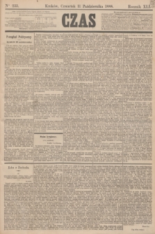 Czas. R.41, Ner 233 (11 października 1888)