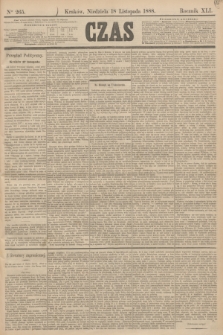 Czas. R.41, Ner 265 (18 listopada 1888)