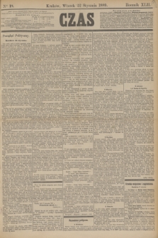 Czas. R.42, Ner 18 (22 stycznia 1889)