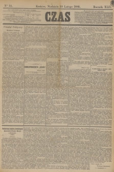 Czas. R.42, Ner 34 (10 lutego 1889)