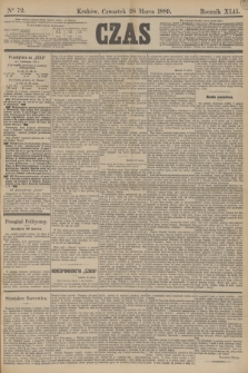 Czas. R.42, Ner 72 (28 marca 1889)