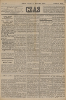 Czas. R.42, Ner 76 (2 kwietnia 1889)