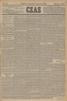 Czas. R.42, Ner 174 (1 sierpnia 1889)