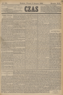 Czas. R.42, Ner 178 (6 sierpnia 1889)