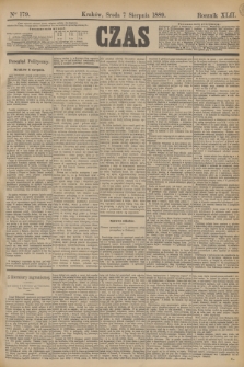 Czas. R.42, Ner 179 (7 sierpnia 1889)