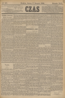 Czas. R.42, Ner 187 (17 sierpnia 1889)