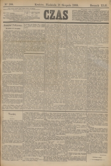 Czas. R.42, Ner 188 (18 sierpnia 1889)