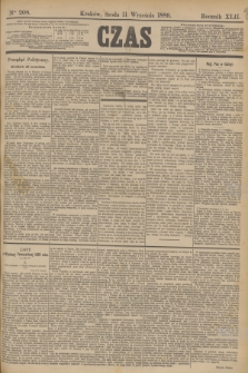 Czas. R.42, Ner 208 (11 września 1889)