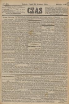 Czas. R.42, Ner 210 (13 września 1889)