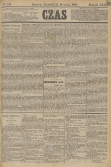 Czas. R.42, Ner 218 (22 września 1889)