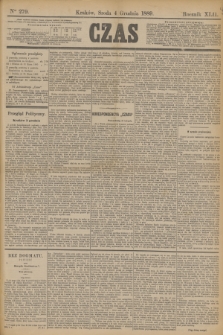 Czas. R.42, Ner 279 (4 grudnia 1889)