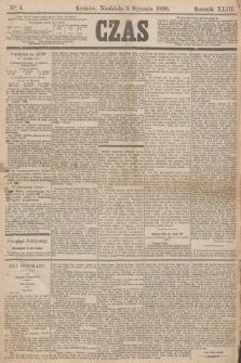 Czas. R.43, Ner 4 (5 stycznia 1890)