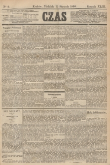 Czas. R.43, Ner 9 (12 stycznia 1890)