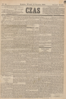 Czas. R.43, Ner 10 (14 stycznia 1890)