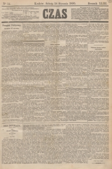 Czas. R.43, Ner 14 (18 stycznia 1890)