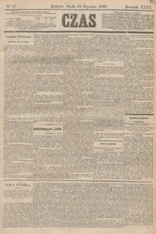 Czas. R.43, Ner 17 (22 stycznia 1890)