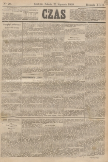 Czas. R.43, Ner 20 (25 stycznia 1890)
