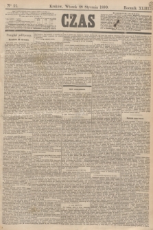 Czas. R.43, Ner 22 (28 stycznia 1890)