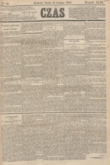 Czas. R.43, Ner 35 (12 lutego 1890)