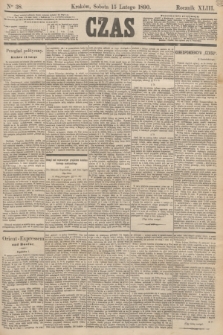 Czas. R.43, Ner 38 (15 lutego 1890)