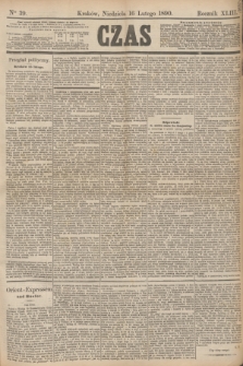 Czas. R.43, Ner 39 (16 lutego 1890)