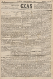 Czas. R.43, Ner 41 (19 lutego 1890)