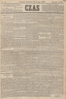 Czas. R.43, Ner 42 (20 lutego 1890)