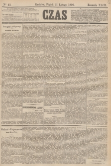 Czas. R.43, Ner 43 (21 lutego 1890)