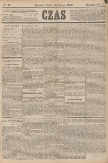 Czas. R.43, Ner 47 (26 lutego 1890)