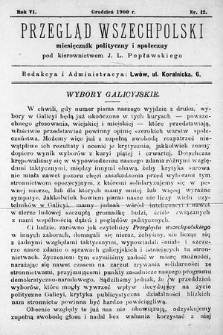 Przegląd Wszechpolski : miesięcznik polityczny i społeczny. 1900, nr 12
