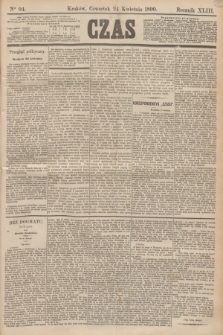 Czas. R.43, Ner 94 (24 kwietnia 1890)