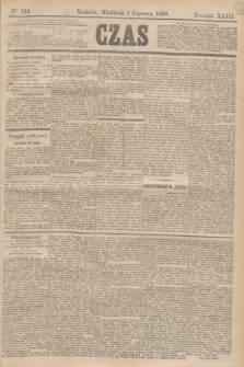 Czas. R.43, Ner 124 (1 czerwca 1890)