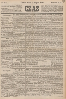 Czas. R.43, Ner 175 (1 sierpnia 1890)