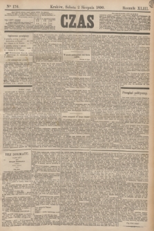 Czas. R.43, Ner 176 (2 sierpnia 1890)