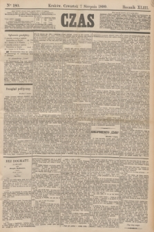 Czas. R.43, Ner 180 (7 sierpnia 1890)