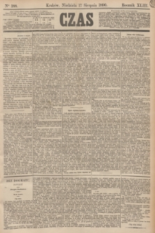 Czas. R.43, Ner 188 (17 sierpnia 1890)