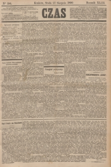 Czas. R.43, Ner 196 (27 sierpnia 1890)