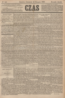 Czas. R.43, Ner 197 (28 sierpnia 1890)