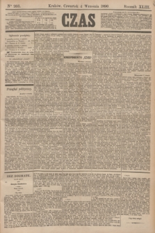 Czas. R.43, Ner 203 (4 września 1890)
