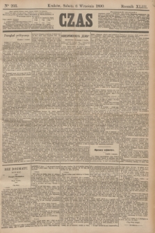 Czas. R.43, Ner 205 (6 września 1890)