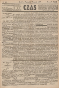 Czas. R.43, Ner 221 (26 września 1890)
