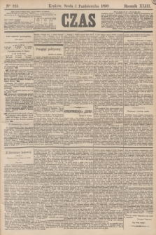 Czas. R.43, Ner 225 (1 października 1890)