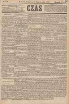 Czas. R.43, Ner 238 (16 października 1890)