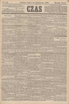 Czas. R.43, Ner 240 (18 października 1890)