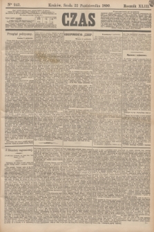 Czas. R.43, Ner 243 (22 października 1890)