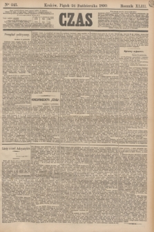 Czas. R.43, Ner 245 (24 października 1890)