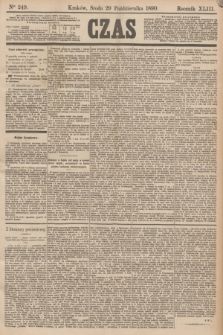 Czas. R.43, Ner 249 (29 października 1890)